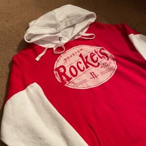 NEW Red and White Rockets NBA Basketball Hoodie